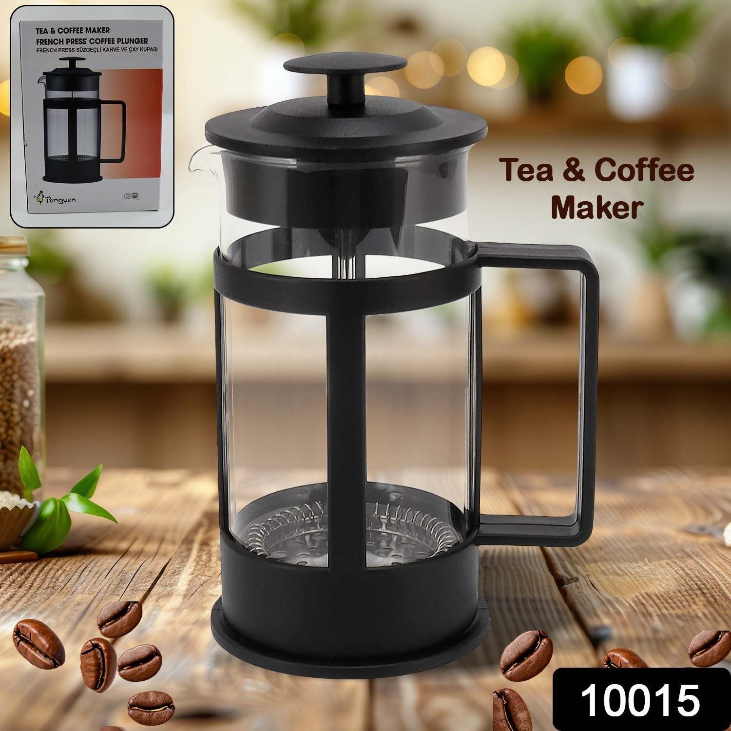 Coffee and Tea maker, Coffee Maker Glass Stainless Steel Coffee Press Glass Teapot for Camping Travel Gifts kitchen tools (Approx 350ml) Coffee and Tea maker, Coffee Maker Glass Stainless Steel Coffee Press Glass Teapot for Camping Travel Gifts kitchen tools (Approx 350ml)